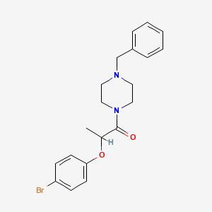 molecular formula C20H23BrN2O2 B4113168 1-benzyl-4-[2-(4-bromophenoxy)propanoyl]piperazine 