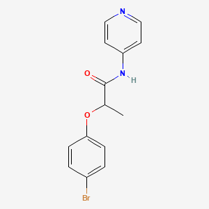 molecular formula C14H13BrN2O2 B4113176 2-(4-bromophenoxy)-N-4-pyridinylpropanamide 