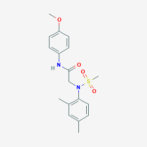 molecular formula C18H22N2O4S B411319 2-[2,4-dimethyl(methylsulfonyl)anilino]-N-(4-methoxyphenyl)acetamide 