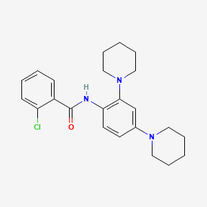molecular formula C23H28ClN3O B4113191 2-chloro-N-(2,4-di-1-piperidinylphenyl)benzamide 