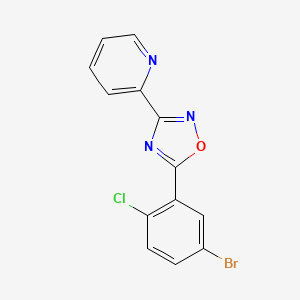 2-[5-(5-bromo-2-chlorophenyl)-1,2,4-oxadiazol-3-yl]pyridine