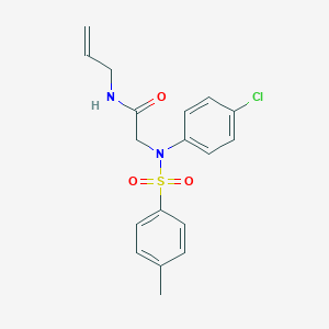 molecular formula C18H19ClN2O3S B411320 N-allyl-2-{4-chloro[(4-methylphenyl)sulfonyl]anilino}acetamide 