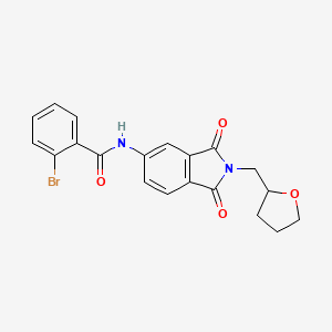 molecular formula C20H17BrN2O4 B4113200 2-bromo-N-[1,3-dioxo-2-(tetrahydro-2-furanylmethyl)-2,3-dihydro-1H-isoindol-5-yl]benzamide 