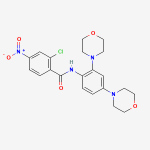 molecular formula C21H23ClN4O5 B4113205 2-chloro-N-(2,4-di-4-morpholinylphenyl)-4-nitrobenzamide 