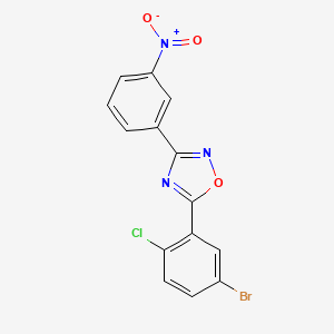 molecular formula C14H7BrClN3O3 B4113211 5-(5-bromo-2-chlorophenyl)-3-(3-nitrophenyl)-1,2,4-oxadiazole 