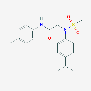 molecular formula C20H26N2O3S B411322 N-(3,4-dimethylphenyl)-2-[4-isopropyl(methylsulfonyl)anilino]acetamide 
