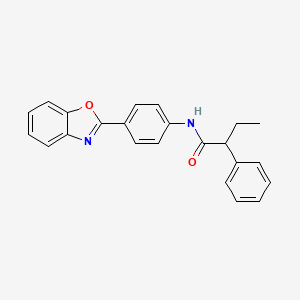 molecular formula C23H20N2O2 B4113223 N-[4-(1,3-benzoxazol-2-yl)phenyl]-2-phenylbutanamide 