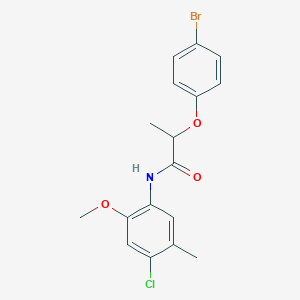 molecular formula C17H17BrClNO3 B4113230 2-(4-bromophenoxy)-N-(4-chloro-2-methoxy-5-methylphenyl)propanamide 