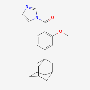 molecular formula C21H24N2O2 B4113236 1-[4-(1-金刚烷基)-2-甲氧基苯甲酰]-1H-咪唑 