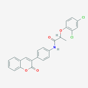2-(2,4-dichlorophenoxy)-N-[4-(2-oxo-2H-chromen-3-yl)phenyl]propanamide