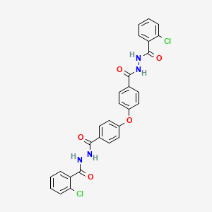 molecular formula C28H20Cl2N4O5 B4113297 N',N''-[oxybis(4,1-phenylenecarbonyl)]bis(2-chlorobenzohydrazide) 