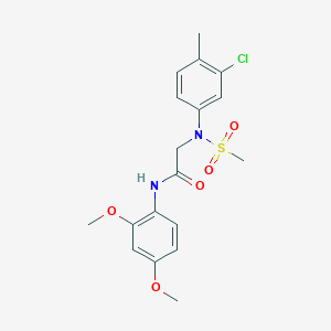 2-[3-chloro-4-methyl(methylsulfonyl)anilino]-N-(2,4-dimethoxyphenyl)acetamide