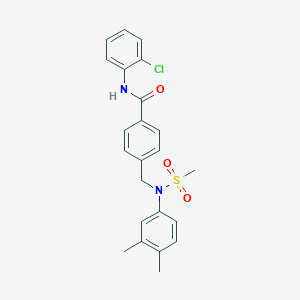 N-(2-chlorophenyl)-4-{[3,4-dimethyl(methylsulfonyl)anilino]methyl}benzamide