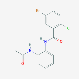 molecular formula C15H12BrClN2O2 B4113312 N-[2-(acetylamino)phenyl]-5-bromo-2-chlorobenzamide 