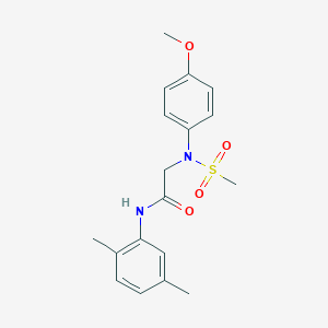 N-(2,5-dimethylphenyl)-2-[4-methoxy(methylsulfonyl)anilino]acetamide