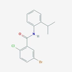 molecular formula C16H15BrClNO B4113328 5-bromo-2-chloro-N-(2-isopropylphenyl)benzamide 