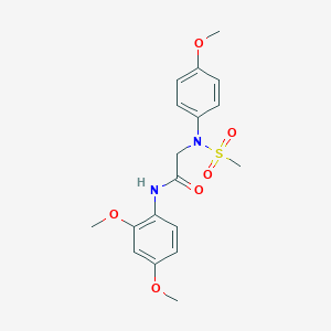 N-(2,4-dimethoxyphenyl)-2-[4-methoxy(methylsulfonyl)anilino]acetamide