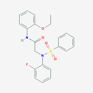 N-(2-ethoxyphenyl)-2-[2-fluoro(phenylsulfonyl)anilino]acetamide