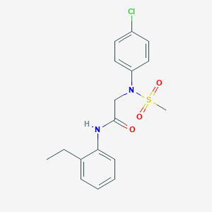 2-[4-chloro(methylsulfonyl)anilino]-N-(2-ethylphenyl)acetamide