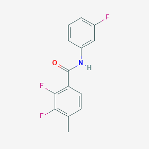 molecular formula C14H10F3NO B4113382 2,3-difluoro-N-(3-fluorophenyl)-4-methylbenzamide 