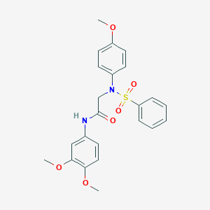 N-(3,4-dimethoxyphenyl)-2-[4-methoxy(phenylsulfonyl)anilino]acetamide