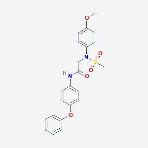 molecular formula C22H22N2O5S B411340 2-[4-methoxy(methylsulfonyl)anilino]-N-(4-phenoxyphenyl)acetamide 