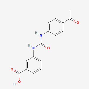 molecular formula C16H14N2O4 B4113410 3-({[(4-acetylphenyl)amino]carbonyl}amino)benzoic acid 