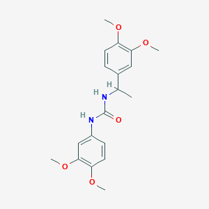 molecular formula C19H24N2O5 B4113411 N-(3,4-dimethoxyphenyl)-N'-[1-(3,4-dimethoxyphenyl)ethyl]urea 