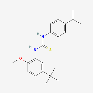 molecular formula C21H28N2OS B4113424 N-(5-tert-butyl-2-methoxyphenyl)-N'-(4-isopropylphenyl)thiourea 