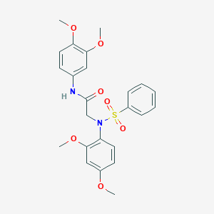 N-(3,4-dimethoxyphenyl)-2-[2,4-dimethoxy(phenylsulfonyl)anilino]acetamide