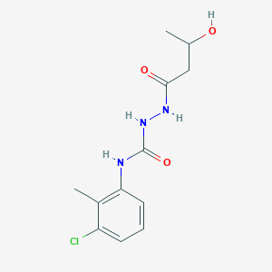 N-(3-chloro-2-methylphenyl)-2-(3-hydroxybutanoyl)hydrazinecarboxamide