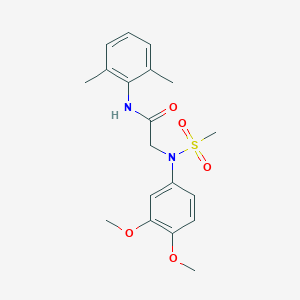 2-[3,4-dimethoxy(methylsulfonyl)anilino]-N-(2,6-dimethylphenyl)acetamide