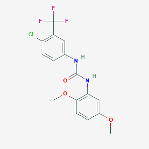molecular formula C16H14ClF3N2O3 B4113460 N-[4-chloro-3-(trifluoromethyl)phenyl]-N'-(2,5-dimethoxyphenyl)urea 