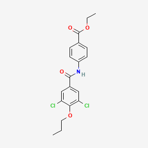 molecular formula C19H19Cl2NO4 B4113470 ethyl 4-[(3,5-dichloro-4-propoxybenzoyl)amino]benzoate 