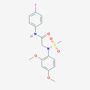 2-[2,4-dimethoxy(methylsulfonyl)anilino]-N-(4-iodophenyl)acetamide