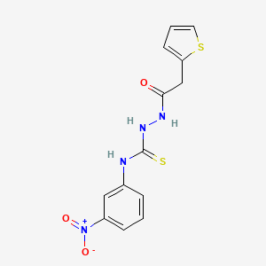 molecular formula C13H12N4O3S2 B4113480 N-(3-nitrophenyl)-2-(2-thienylacetyl)hydrazinecarbothioamide 