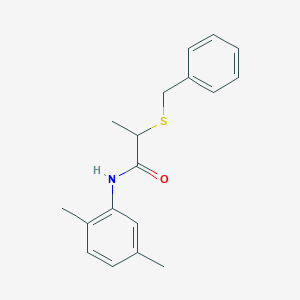 2-(benzylsulfanyl)-N-(2,5-dimethylphenyl)propanamide