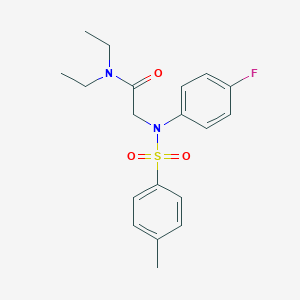 molecular formula C19H23FN2O3S B411352 N,N-diethyl-2-{4-fluoro[(4-methylphenyl)sulfonyl]anilino}acetamide 