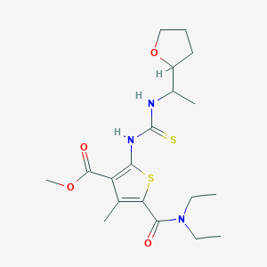 methyl 5-[(diethylamino)carbonyl]-4-methyl-2-[({[1-(tetrahydro-2-furanyl)ethyl]amino}carbonothioyl)amino]-3-thiophenecarboxylate