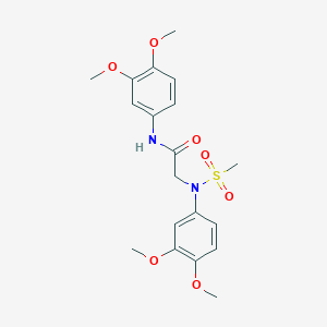 2-[3,4-dimethoxy(methylsulfonyl)anilino]-N-(3,4-dimethoxyphenyl)acetamide