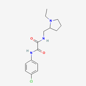 molecular formula C15H20ClN3O2 B4113531 N-(4-chlorophenyl)-N'-[(1-ethyl-2-pyrrolidinyl)methyl]ethanediamide 