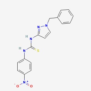 molecular formula C17H15N5O2S B4113551 N-(1-benzyl-1H-pyrazol-3-yl)-N'-(4-nitrophenyl)thiourea 