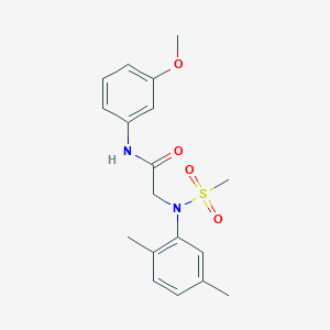 molecular formula C18H22N2O4S B411357 2-[2,5-dimethyl(methylsulfonyl)anilino]-N-(3-methoxyphenyl)acetamide 