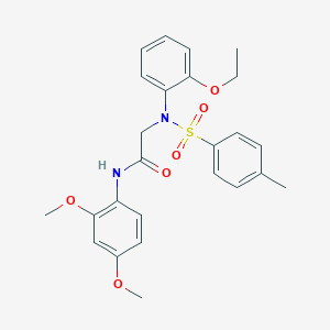 N-(2,4-dimethoxyphenyl)-2-{2-ethoxy[(4-methylphenyl)sulfonyl]anilino}acetamide
