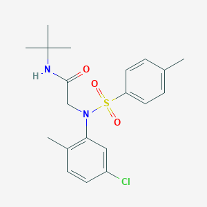 molecular formula C20H25ClN2O3S B411359 N-(tert-butyl)-2-{5-chloro-2-methyl[(4-methylphenyl)sulfonyl]anilino}acetamide 
