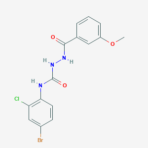 molecular formula C15H13BrClN3O3 B4113598 N-(4-bromo-2-chlorophenyl)-2-(3-methoxybenzoyl)hydrazinecarboxamide 