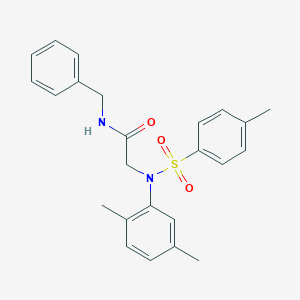molecular formula C24H26N2O3S B411360 N-benzyl-N~2~-(2,5-dimethylphenyl)-N~2~-[(4-methylphenyl)sulfonyl]glycinamide 