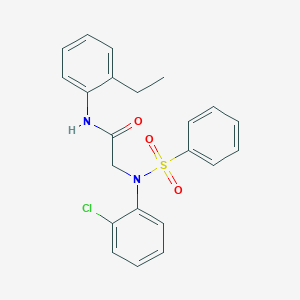 2-[2-chloro(phenylsulfonyl)anilino]-N-(2-ethylphenyl)acetamide