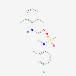 molecular formula C18H21ClN2O3S B411362 2-[4-chloro-2-methyl(methylsulfonyl)anilino]-N-(2,6-dimethylphenyl)acetamide 