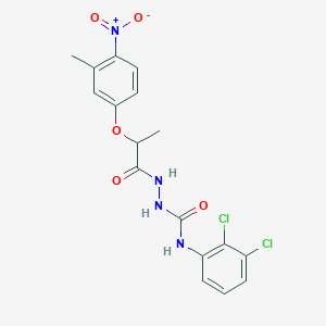 molecular formula C17H16Cl2N4O5 B4113628 N-(2,3-dichlorophenyl)-2-[2-(3-methyl-4-nitrophenoxy)propanoyl]hydrazinecarboxamide 